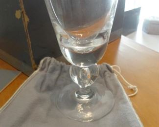 6 Large Steuben Baluster Stem Water Glasses