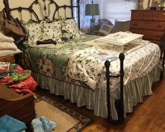 Iron Bed and bedding
