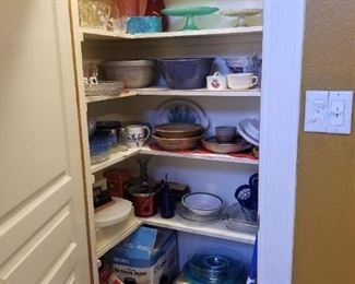 Closet full of kitchen things