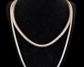 Sterling Chain and Neck Cuff.