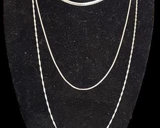 Sterling Chains - Various Lengths.