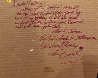 Willie Nelson signature.