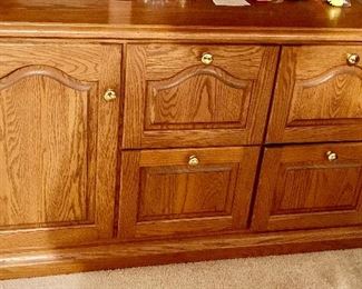 Bottom-4 file drawers and cabinet 54"×21"×30.5" (no bookcase) $75