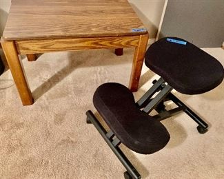 Small table 30.5"×20.75"×19.75" $20
Ergonomic work chair $35 sold