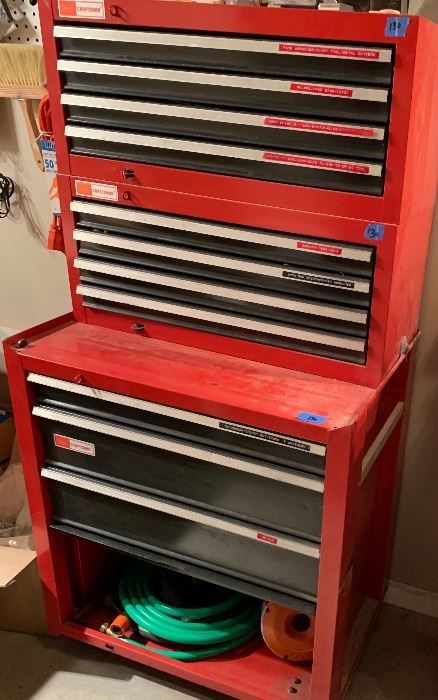 *2- Craftsman 4 drawer middle toolboxes26"×11"×11.5" $130 each,
*Craftsman Rolling tool chest 3 drawer, 1 cubby 26.75"×18"×31" $150
