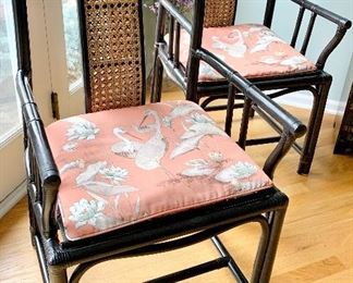 Baker Black Cane Back Arm Chairs
2 available - $95 for set 21"×18"×38")