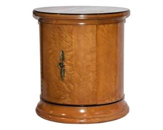 3.Drum End Table with Storage