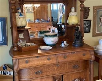 Large sideboard with back mirror