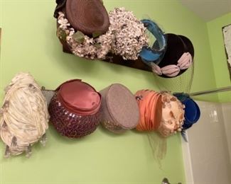 Lots and lots of vintage hats.