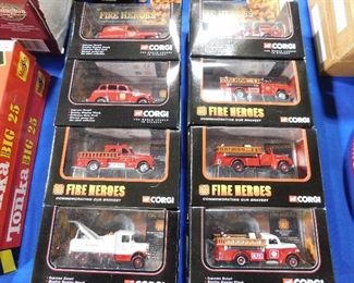 Corgi die cast fire trucks