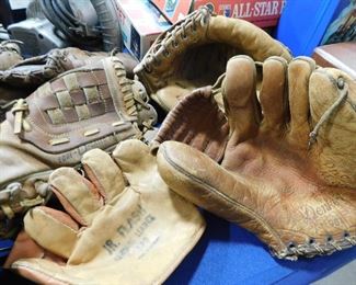 Vintage baseball gloves
