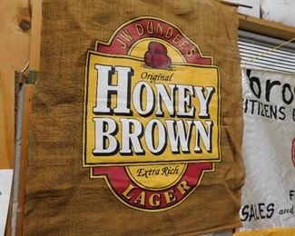 Honey Brown beer sign