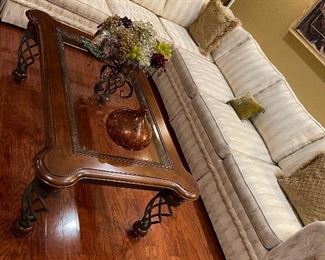 Nice furniture throughout the house.  This vintage corner sofa is just an example of the high end furniture available for purchase.  It is well made, clean and beautiful!