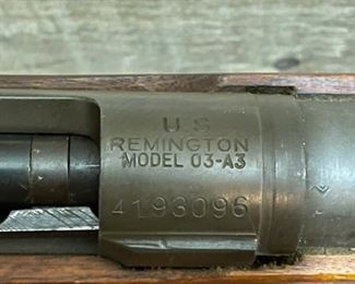 US REMINGTON Model 03-A3 WWII Bolt Action Rifle
