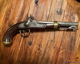 U.S. Martial Henry Aston Model 1842 Percussion Pistol