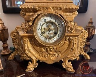 1898 Waterbury Clock Co French Renaissance Style CRUSADER Mantle Clock