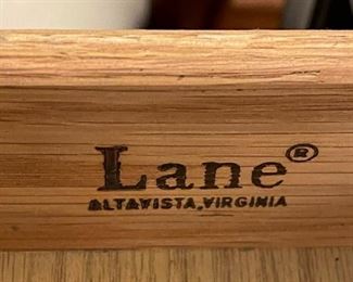 LANE Asian Style Sofa / Console Table with Brass Pulls