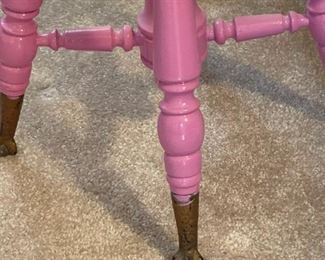 Repurposed Piano Bench Claw and Glass Ball Feet