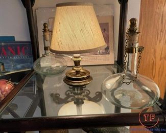 Ship's Table Decanters with Brass Stopper