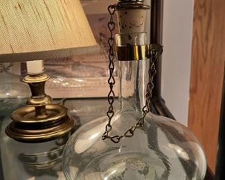 Ship's Table Decanters with Brass Stopper