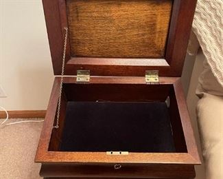 BRANDT Furniture Mahogany Locking Chest on Stand