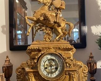 1898 Waterbury Clock Co French Renaissance Style CRUSADER Mantle Clock