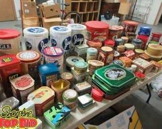 Huge Collection of Advertisement Tins