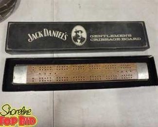 Jack Daniels Gentlemans Cribbage Board Made from Oak Barrel