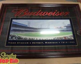 Rare New Budweiser Old Tiger Stadium Mirror