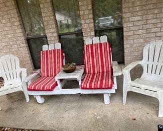 Adirondack Chairs And Table Set