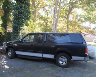1999 FORD F150 TRITON V8 PICKUP TRUCK WITH CAP IN GOOD CONDITION MINIMAL RUST ~  NEEDS FUEL FILTER ~ 150,000 MILES