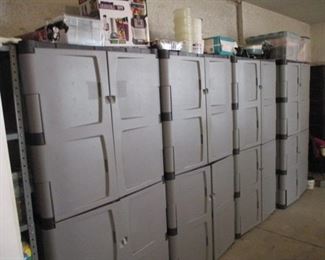 all 72 inch rubber maid storage cabinets each $150