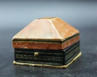 Antique Charles Schwartz Sons Diamond Merchants Detailed Jewelry Ring Box