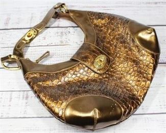 Bellini Brown Faux Reptile Skin Handbag