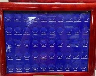 Lot of 7 Quarters of the Fifty States Collector Frames