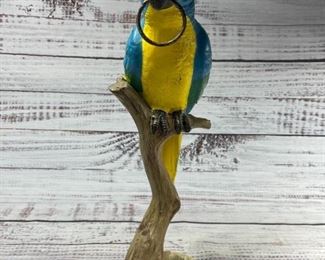 Margaritaville Blue Yellow Macaw Parrot Statue Jimmy Buffet Parrothead