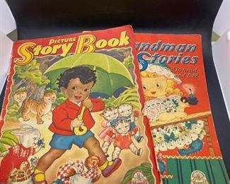 Pair of Vintage Retro Merrill Picture Story Sandman Stories Books