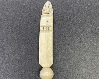 Vintage Carved Bone Alaska 100 Year Anniversary Trinket Pendant