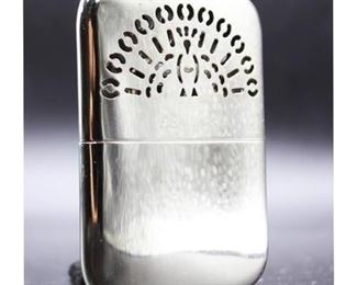 Vintage Peacock Metal Pocket Hand Warmer Japan