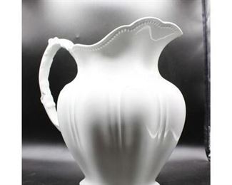Vintage Royal Ironstone Ware Johnson Bros Made in England White China Cottage Style Large Pitcher