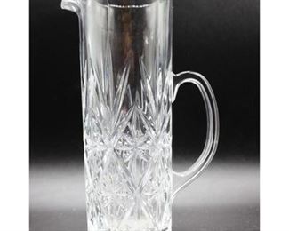Vintage Slim Crystal Glass Martini Cocktail Iced Tea Pitcher