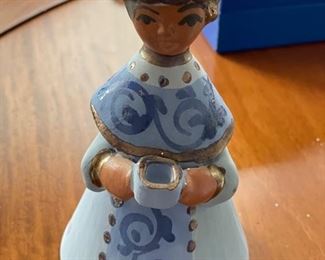 Mexican Glazed Pottery 9-Piece Nativity Scene. Photo 6 of 7.