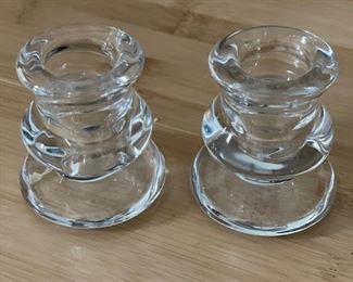 Glass Candleholders.