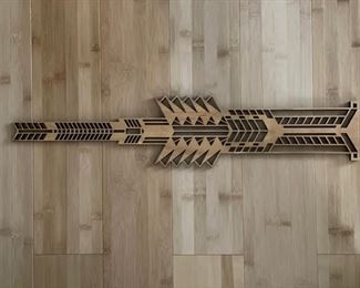 Art Deco Wood Sculpture. Measures 24" L. Photo 1 of 3.