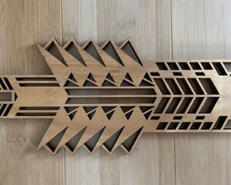 Art Deco Wood Sculpture. Measures 24" L. Photo 2 of 3.