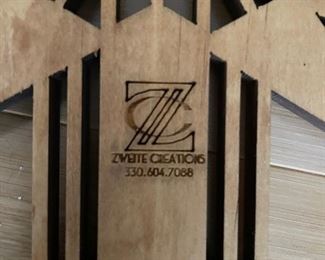 Zweite Creations Art Deco Wood Sculpture. Measures 24" L. Photo 3 of 3.