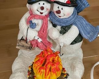 Frosty The Snowman Cooking S'mores Decor. Photo 1 of 2.
