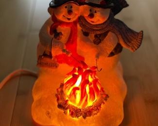 Frosty The Snowman Cooking S'mores Decor. Photo 2 of 2.