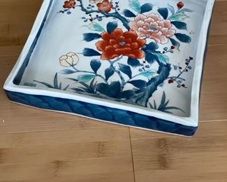 Chinese Porcelain Square Bowl. Measures 10" x 10" x 2". Photo 2 of 4.