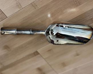 Silver Faux Bamboo Ice Scoop. Photo 1 of 2.